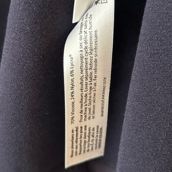 Eileen Fisher Short Jacket Stretch Crepe Ink Navy Color Large NWT - Picture 9 of 10